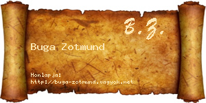 Buga Zotmund névjegykártya